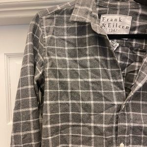 Grey and White Cotton Flannel